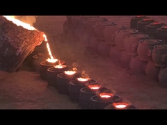 met een hoog korme gietijzeren bal met een lage breuk